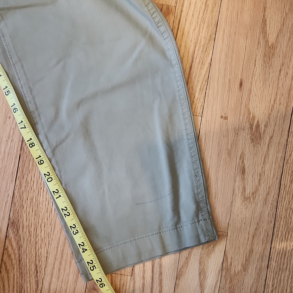 GAP Womens Light Olive Chino Pants Size 12 Summer Resortwear Cruise Vacation - Picture 6 of 11